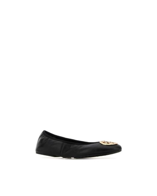 Tory Burch Black Ballerinas