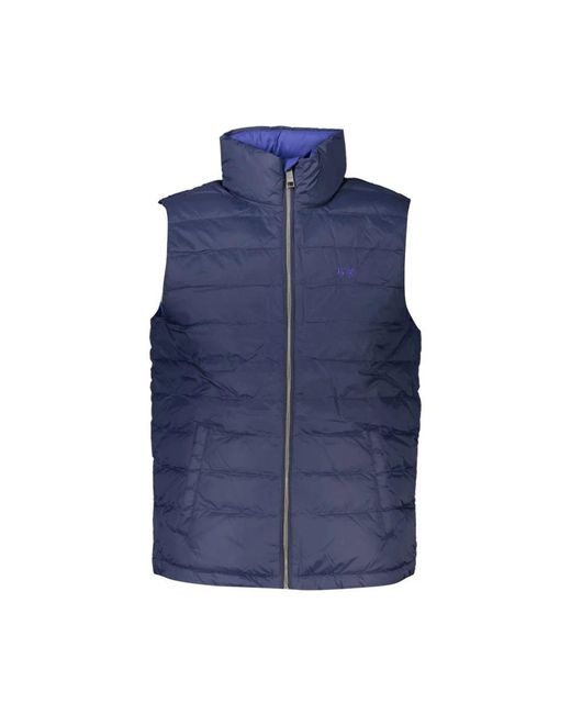 La Martina Jassen ,Blauw ,Geborduurd Blauw Mouwloos Jack in het Blue voor heren