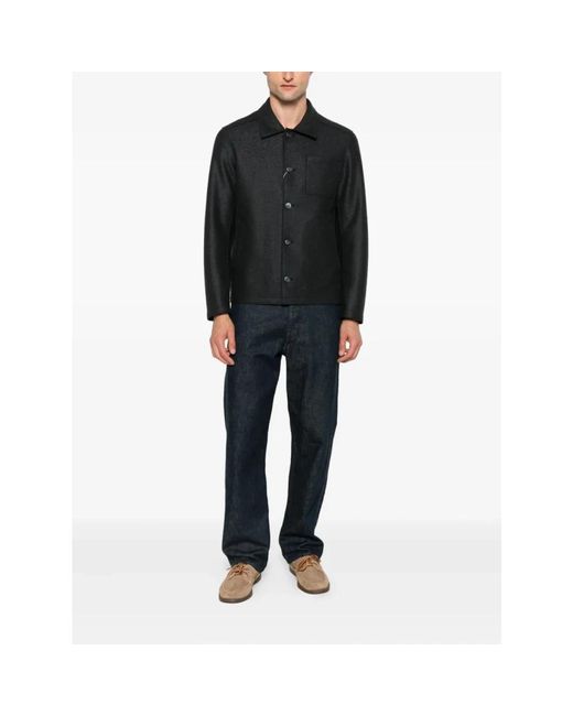 Herno Wollen Shirt in het Black voor heren