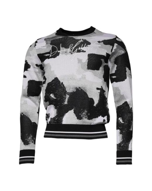 Round-Neck Knitwear Dolce & Gabbana pour homme en coloris Multicolor