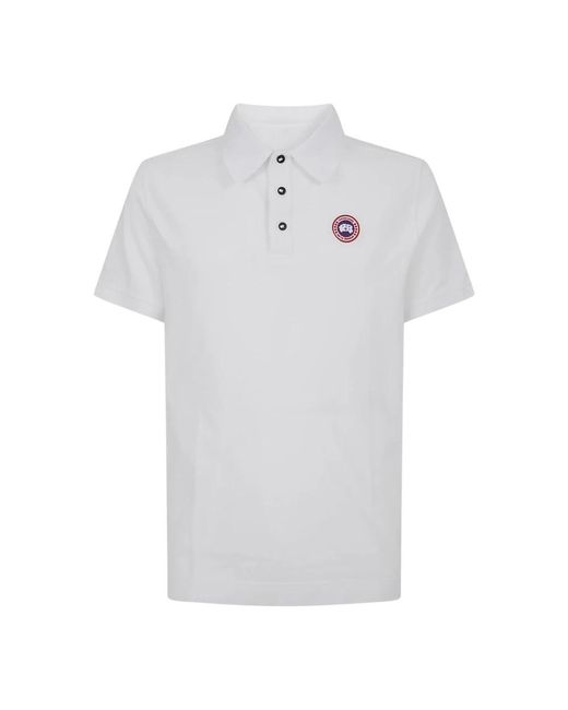 Canada Goose White Polo Shirts for men