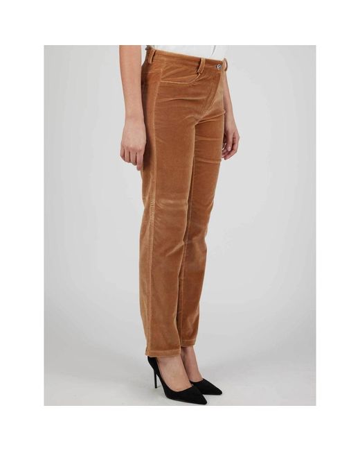 Kiton Straight Broeken in het Brown
