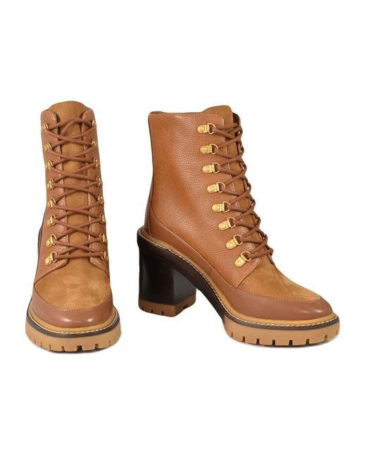 Tory Burch Brown Heeled Boots