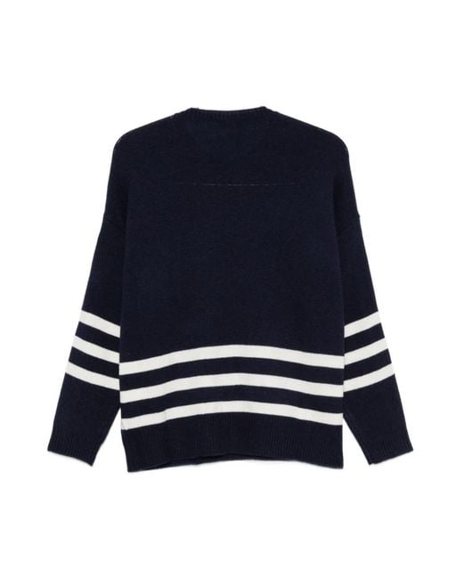Semicouture Blue Round-Neck Knitwear