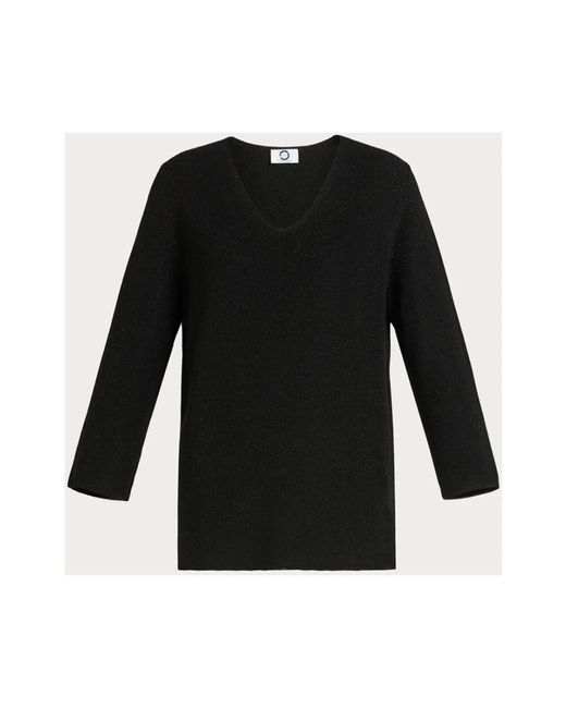 V-Neck Knitwear di Marina Rinaldi in Black
