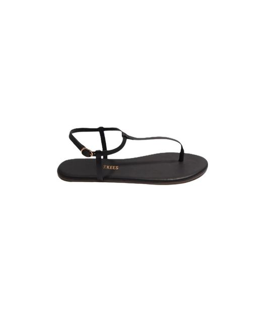 Flat Sandals TKEES en coloris Black
