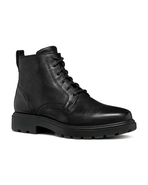 Geox Black Lace-Up Boots for men