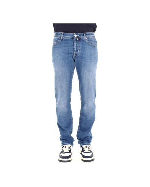 Jacob Cohen Blue Straight Jeans for men