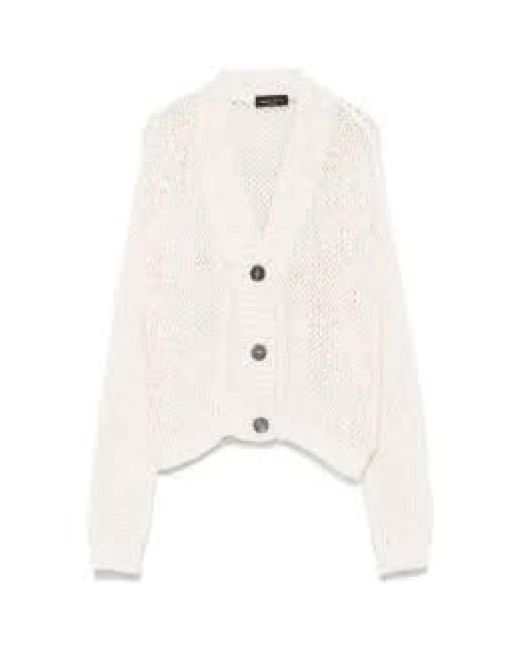 Roberto Collina Truien & Vesten ,Katoen Katoenmix Boxy Vest in het White