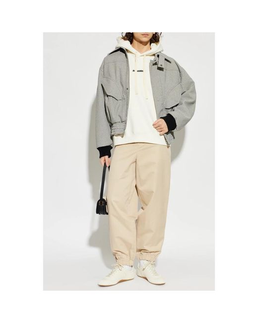Jil Sander White Hoodies for men
