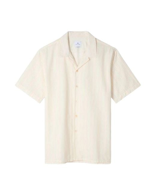 Paul Smith Natural Short Sleeve Shirts for men