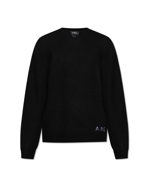 A.P.C. Black Round-Neck Knitwear for men