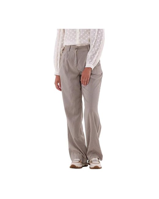 Modström Broeken ,Veelkleurig ,Polyester Atticus Check Broek in het Gray
