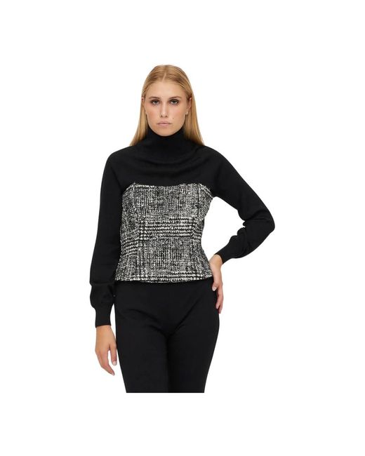 Knitwear > turtlenecks Erika Cavallini Semi Couture en coloris Black