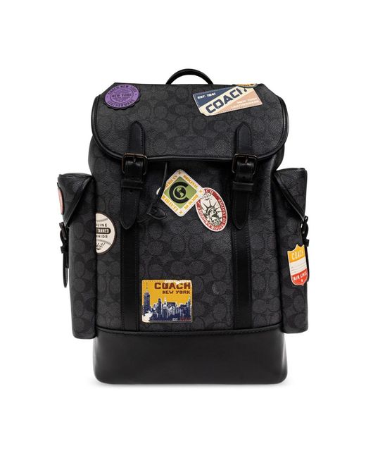 COACH Backpacks in het Black voor heren