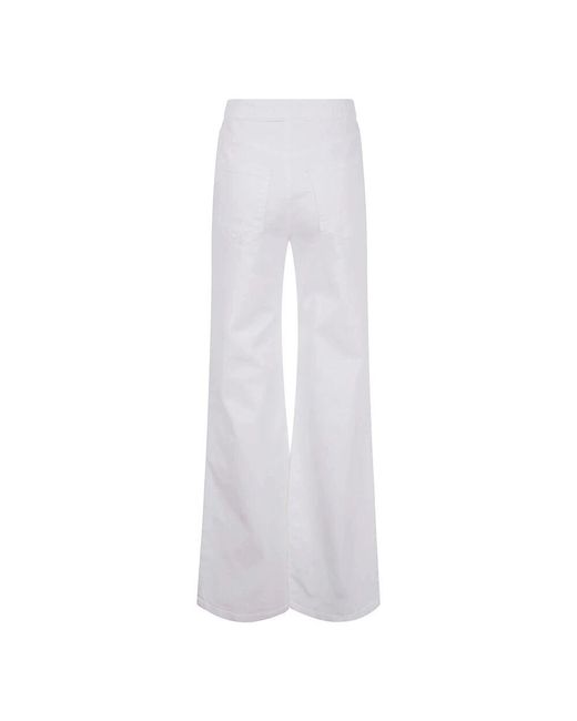 Wide Trousers Twinset de color White