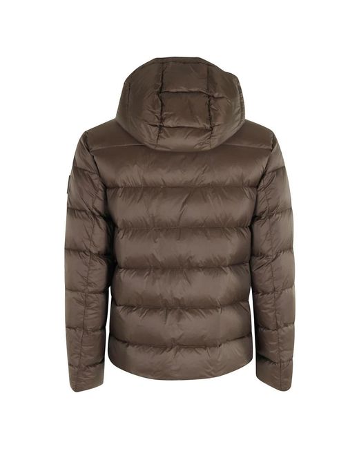Fay Jassen ,Bruin ,Nylon Db Front Piuma Cappuccio in het Brown voor heren