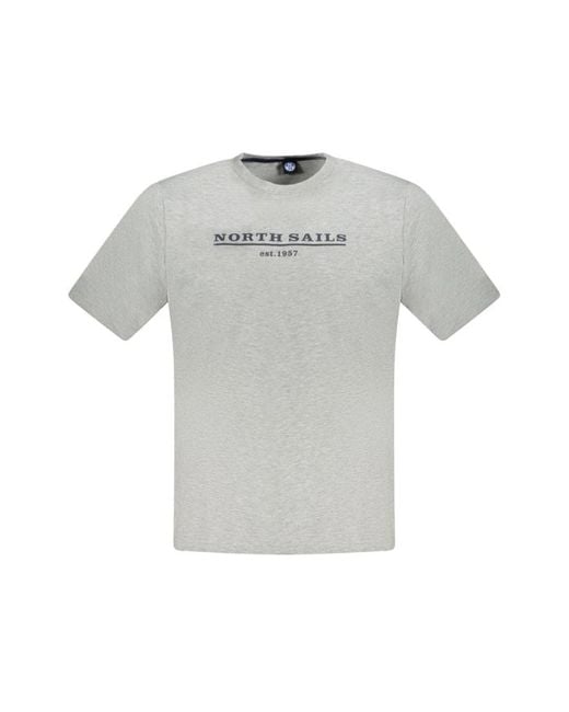 North Sails Tops ,Grijs ,Katoen Grijze Katoenen T-Shirt in het Gray voor heren