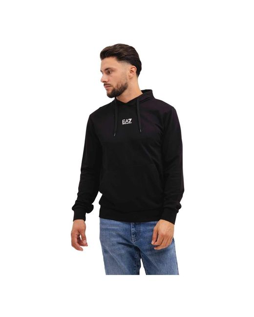 Emporio Armani Black Hoodies for men