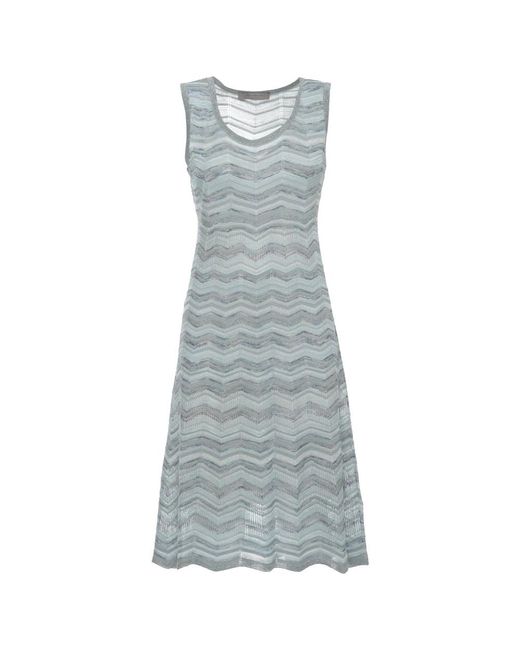 D.exterior Gray Knitted Dresses