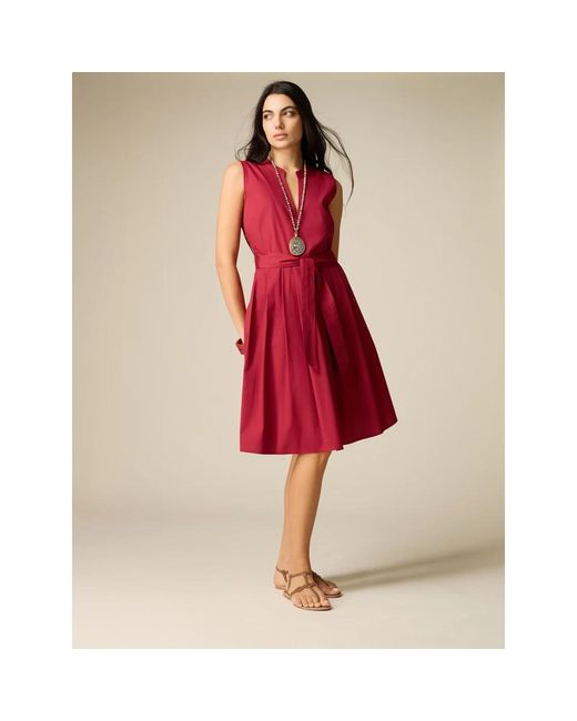 Oltre Flare Jurk in het Red