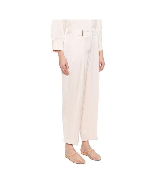 Peserico Pink Wide Trousers