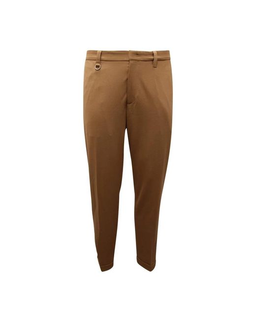 Slim-Fit Trousers Paolo Pecora de hombre de color Brown