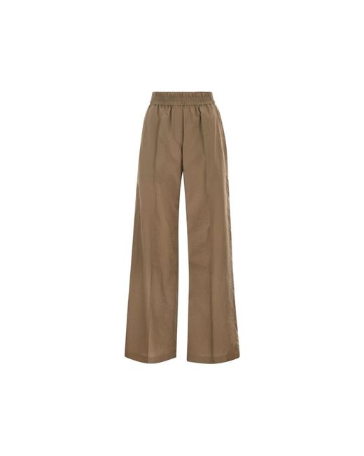 Brunello Cucinelli Natural Wide Trousers