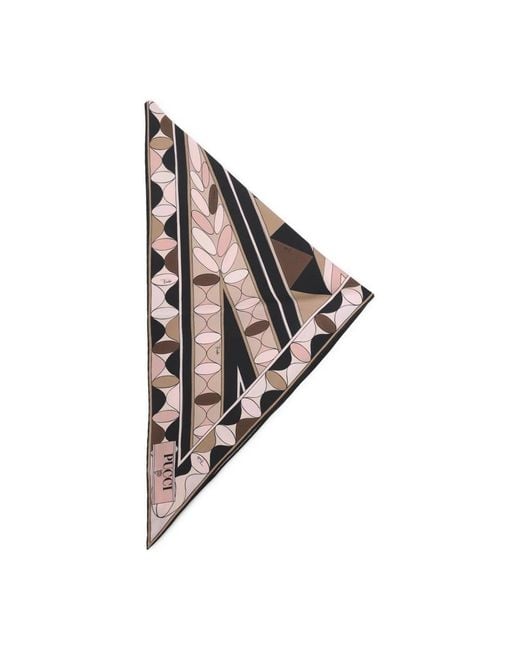 Emilio Pucci Metallic Silk Scarf
