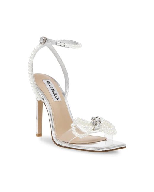 Steve Madden White High Heel Sandals