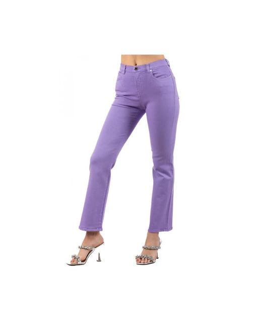 Pinko Purple Slim-Fit Trousers