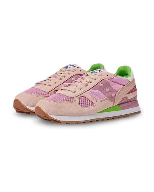 Saucony Pink Sneakers - stoff und wildleder