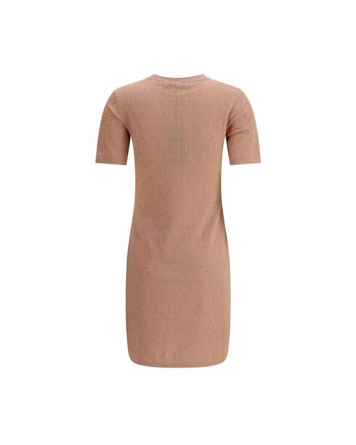 Fendi Pink Ff Pattern Midi Dress