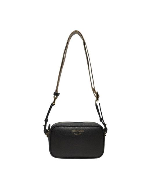 Giorgio Armani Black Schwarze synthetische umhängetasche