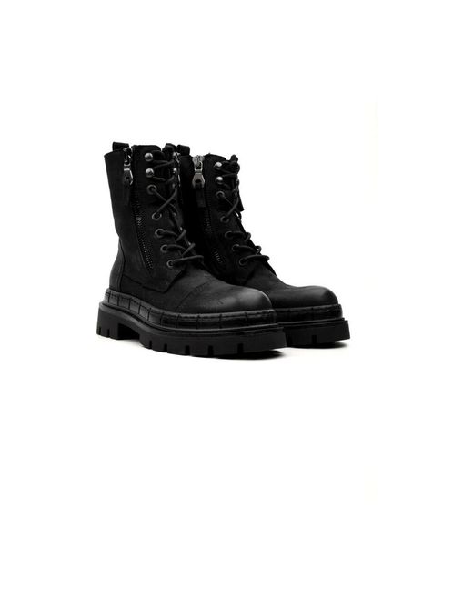 Zoe Black Lace-Up Boots