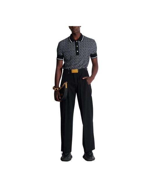 Balmain Blue Polo Shirts for men
