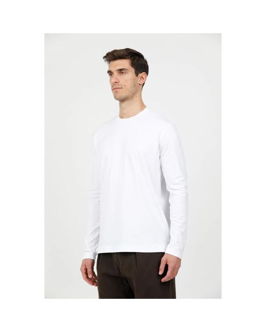 Mazzarelli Tops ,Wit ,T-Shirt Met Lange Mouwen in het White voor heren