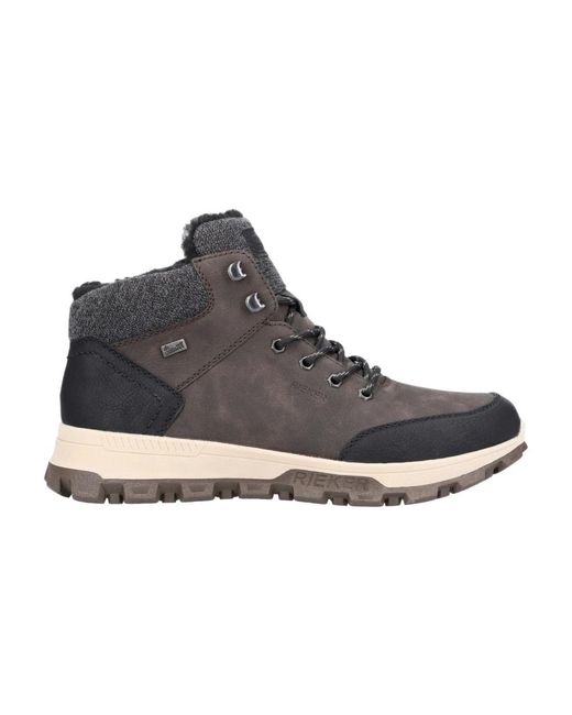 Rieker Gray Lace-Up Boots for men