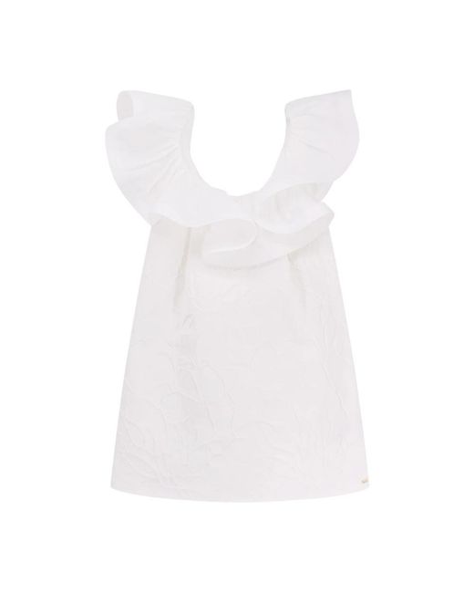 Elisabetta Franchi White Short Dresses