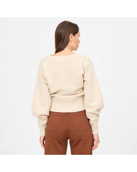 FEDERICA TOSI Natural V-Neck Knitwear