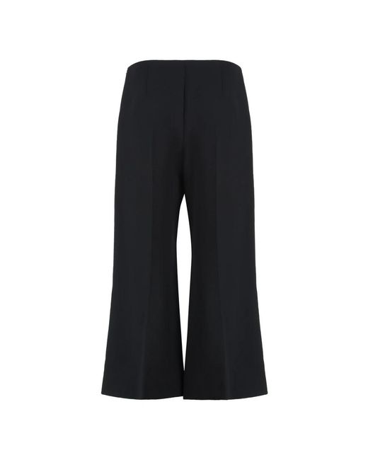Khaite Flared Hem Cropped Pants in het Black