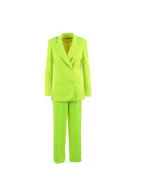 Conjunto de traje tailleur de doble botonadura hinnominate de color Green