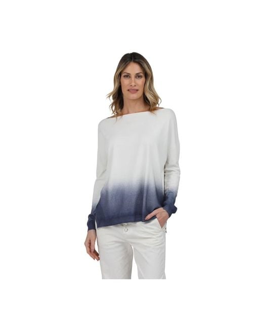 Gran Sasso Blue Langarm Ombre Matrosen Top