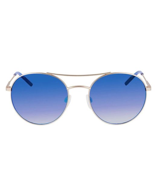 DKNY Blue Gold Metal Sunglasses