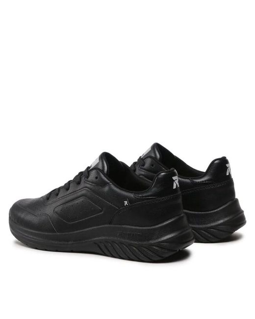 Rieker Schwarze Ledersneakers Mit Gummisohle in Black für Herren