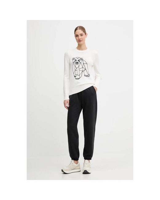 EA7 Wool Blend Sweater in het White