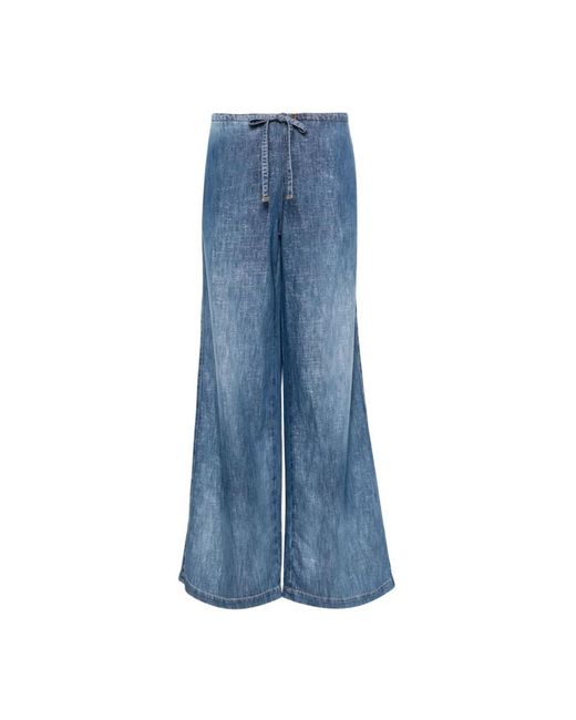 Ermanno Scervino Blue Wide Jeans