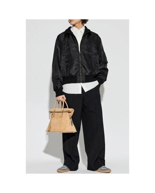 MM6 by Maison Margiela Black Bomber Jackets for men