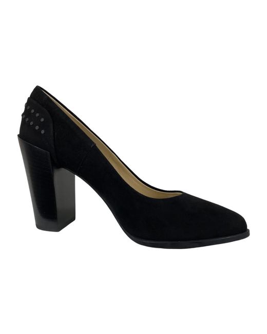 Tod's Schoenen ,Zwart ,Suede Schoenen Decollete Zwarte Hak in het Black