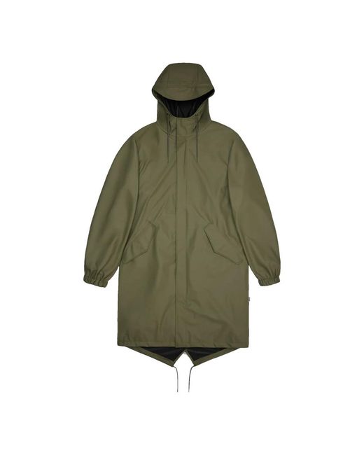 Rains Green Rain Jackets for men